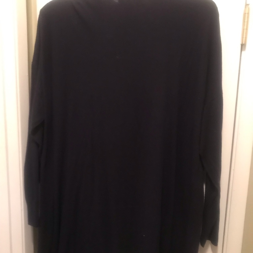 Open front navy cardigan sweater